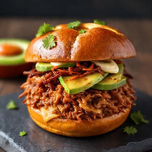Tex-Mex Pulled Pork -burgeri