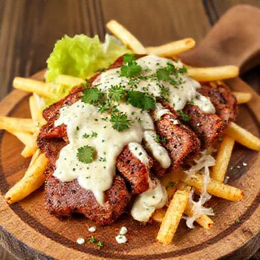 Kebab Ranskalaisilla Erikoiskastikkeella