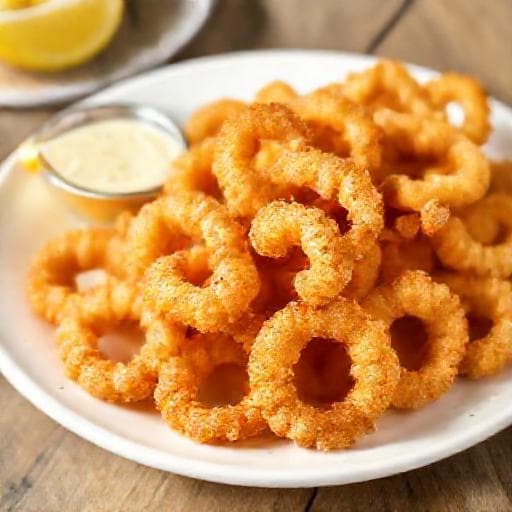Klassiset friteeratut kalmarirenkaat