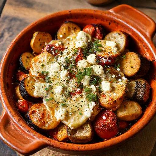 Briam Juustolla ja Feta-juustolla