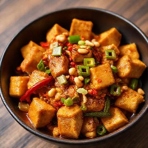 Kung Pao Tofu Pähkinä-Chili-Lohikäärme