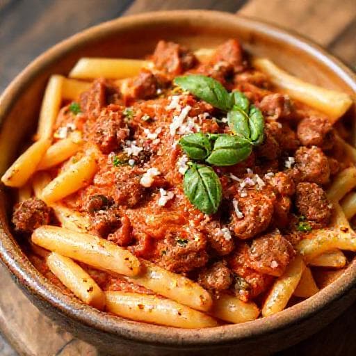 Klassinen Salsicciapasta