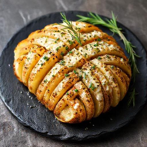 Parmesaani-Hasselbackan perunat