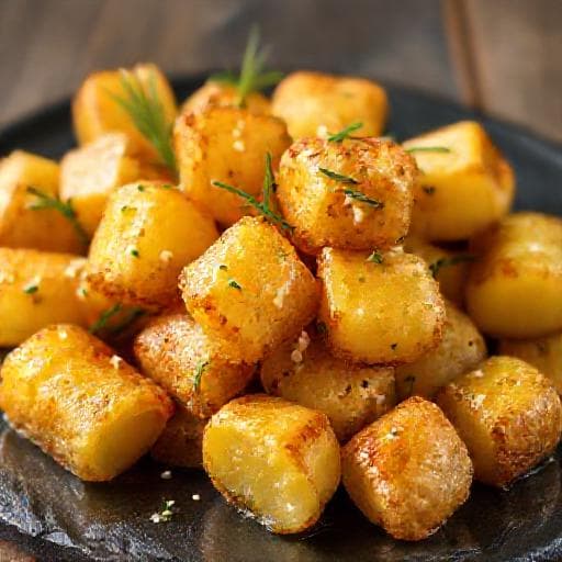 Fondant-perunat parmesaanilla ja rosmariinilla