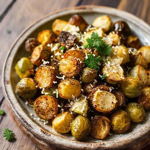 Paahdetut ruusukaalit parmesanilla