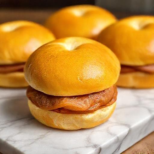 Hampurilaissämpylät Brioche-tyyliin