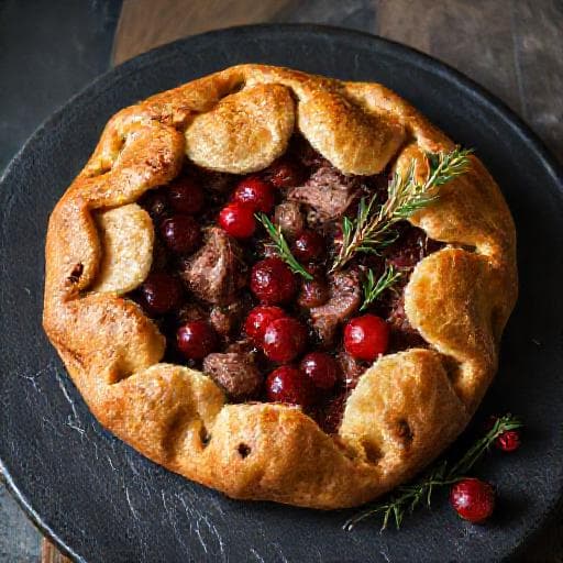 Lapin Poro-puolukkapiirakka yrteillä