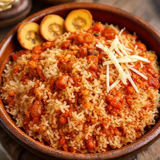 Perinteinen Jollof-riisi