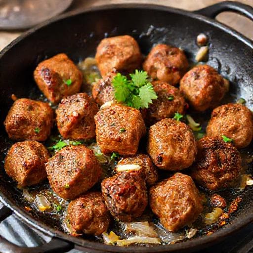 Nopea Pannulla Paistettu Kofta Kebab