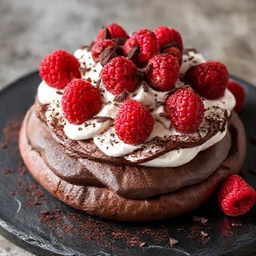 Suklaa-Pavlova