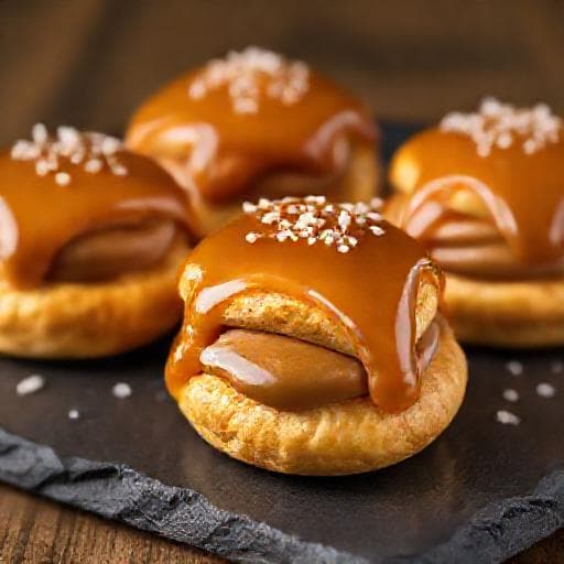 Profiterolit Kahvi-Karamellitäytteellä