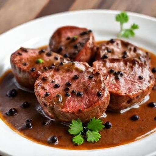 Perinteinen Tournedos pippurikastikkeella