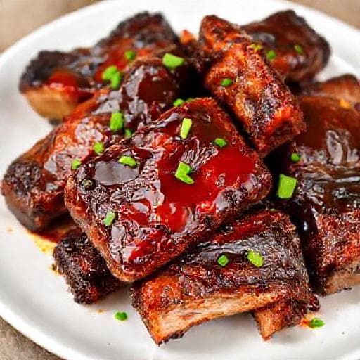 Nopeat Pannulla Paistetut BBQ-ribsit