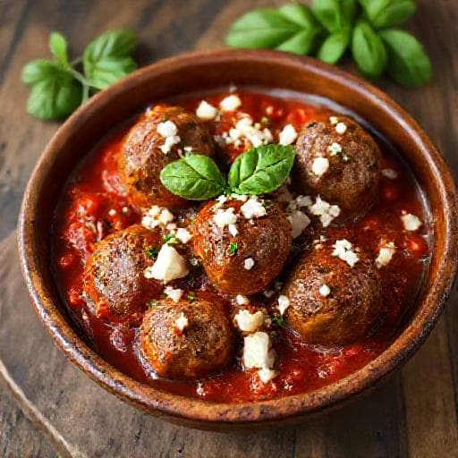 Lihapullat Feta-Tomaattikastikkeessa