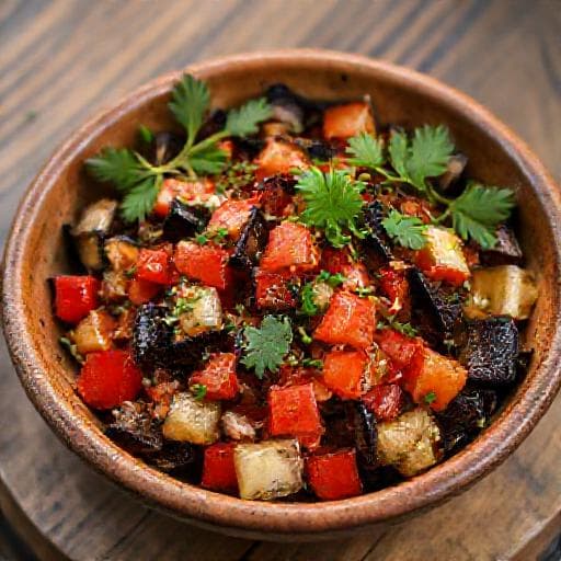 Klasik Közelt Patlıcan Salatası