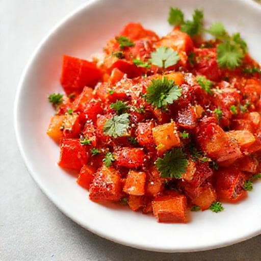 Hızlı Közlenmiş Biber Salatası