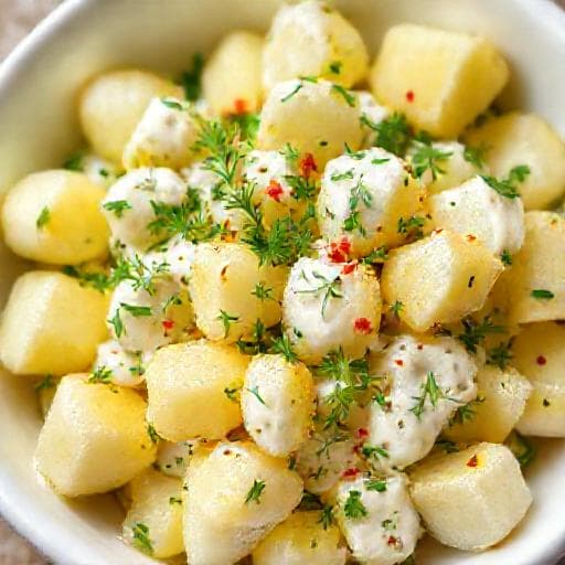 Yoğurtlu ve Dereotlu Patates Salatası