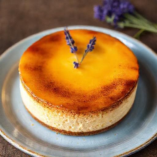 Limonlu ve Lavantalı San Sebastian Cheesecake