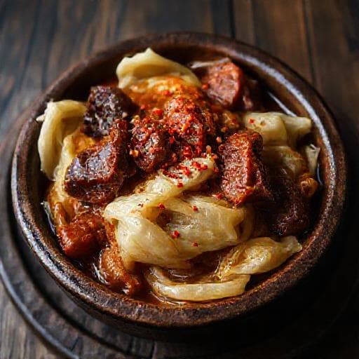 Kapuska Yemeği (Pastırmalı)