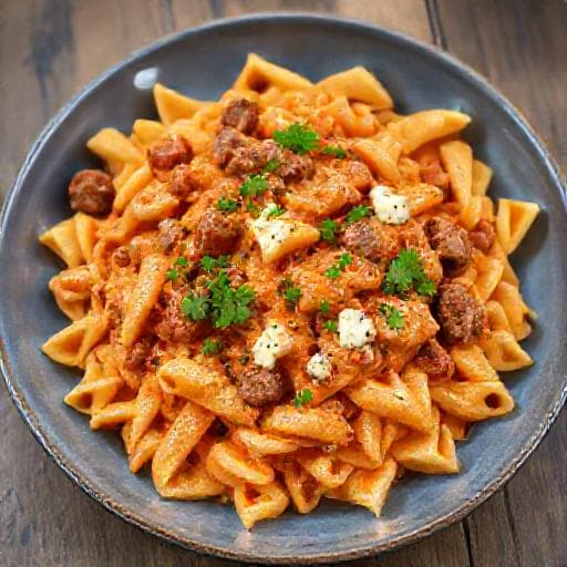 Snelle Pasta met Romige Tomatensaus en Gehakt