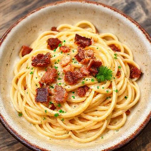 Klassieke Pasta met Boursin en Spekjes