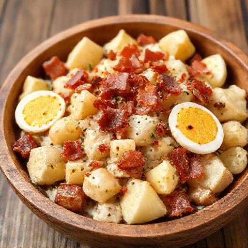 Aardappelsalade met Spek en Ei