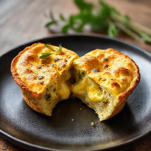 Kaassoufflé met Kruiden en Mosterd