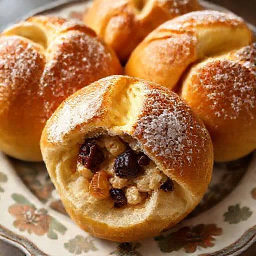Gevulde Krentenbollen met Amandelspijs