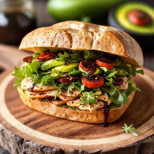 Broodje Gezond met Gerookte Kip en Avocado