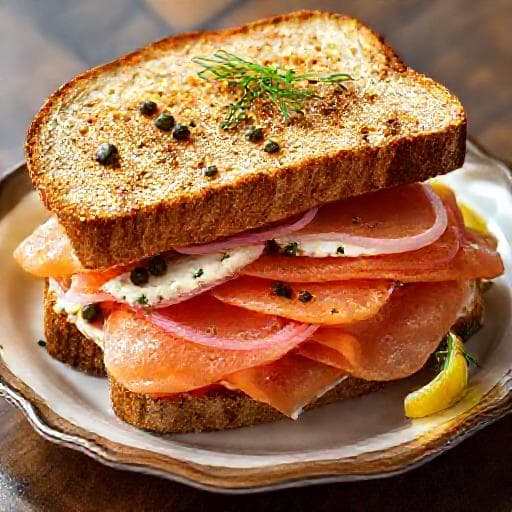 Club Sandwich met Gerookte Zalm