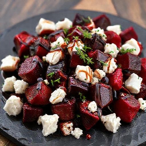 Geroosterde Bietensalade met Geitenkaas en Balsamico