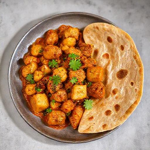 Snelle Roti met Kip en Aardappel uit de Wok