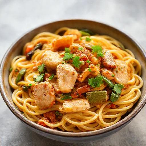 Snelle Surinaamse Bami met Kip