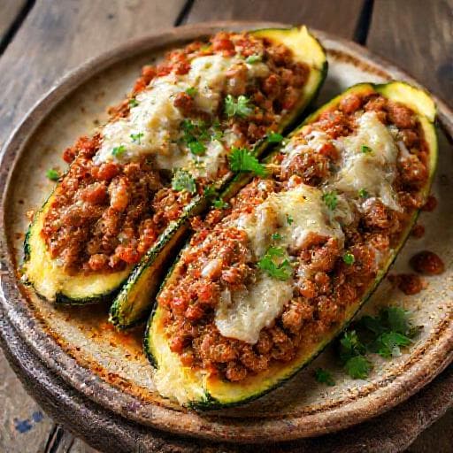 Klassieke Gevulde Courgette met Gehakt