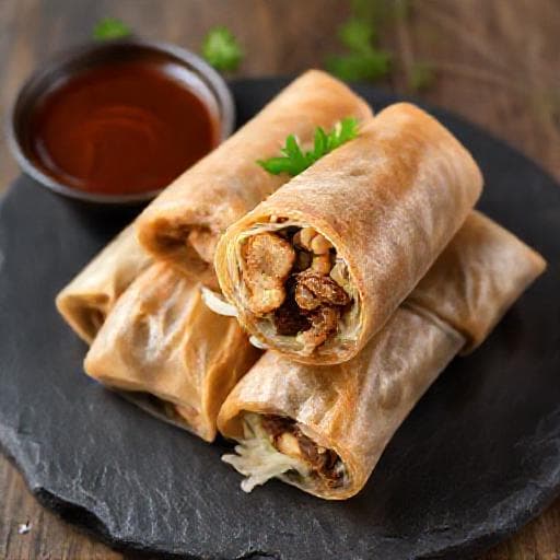 Vegetarische Loempia's met Tofu en Champignons
