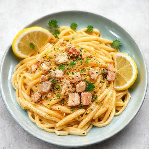 Snelle Pasta met Tonijn en Citroen