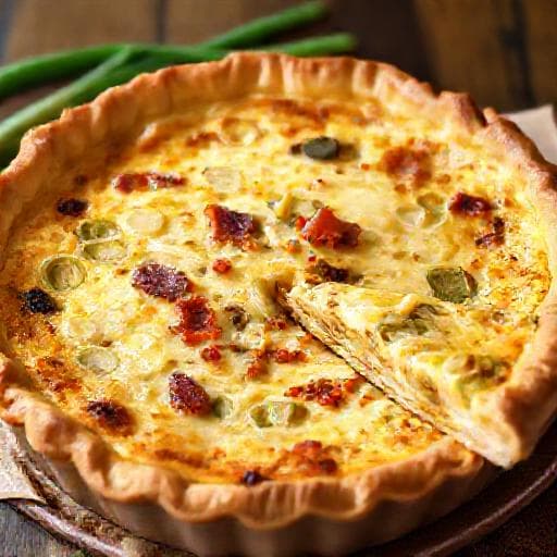 Quiche met Prei, Spek en Gruyère