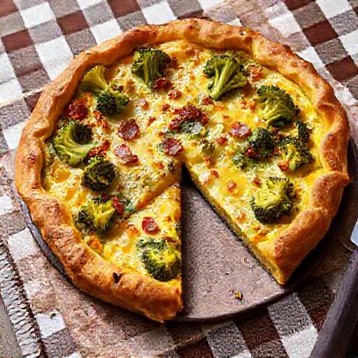Broccolitaart met Spek en Mosterd