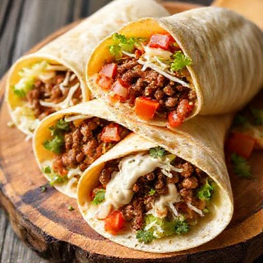 Klassieke Wraps met Gehakt
