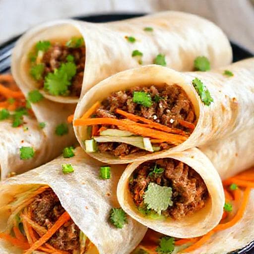 Wraps met Gehakt en Aziatische Twist