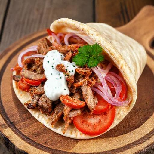 Klassieke Griekse Gyros met Tzatziki