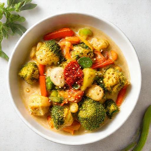 Snelle Groentecurry met Kokosmelk