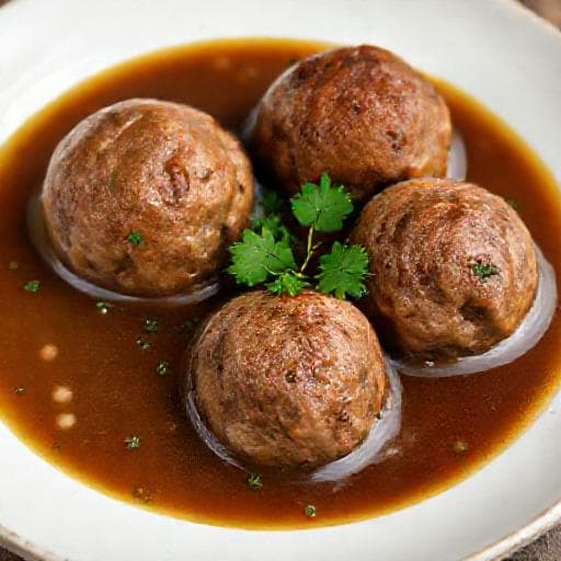 Klassieke Gehaktballen in Jus