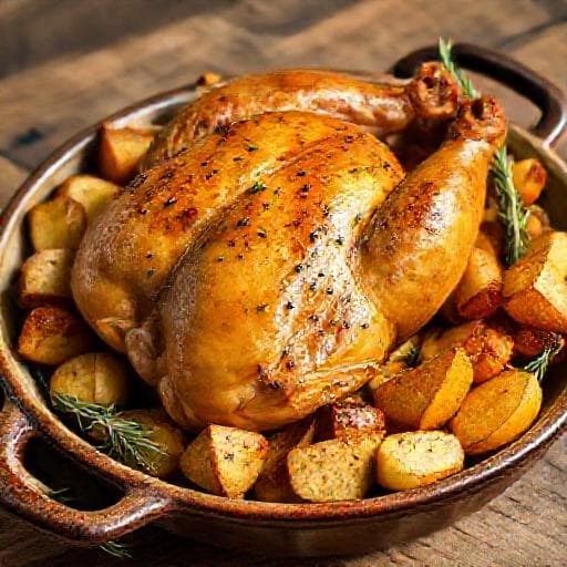 Klassieke Kip uit de Oven met Aardappelen
