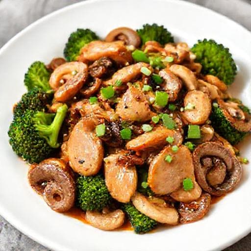 Snelle Kip met Champignons uit de Wok