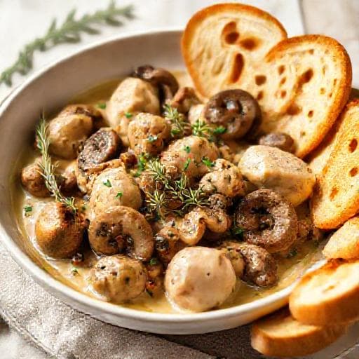Kippenragout met Champignons en Tijm