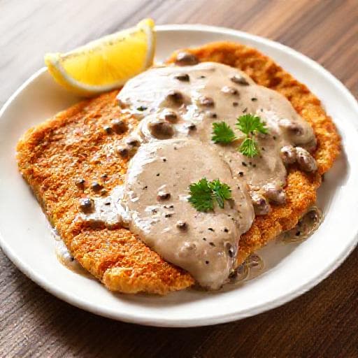 Klassieke Wiener Schnitzel met Champignonsaus