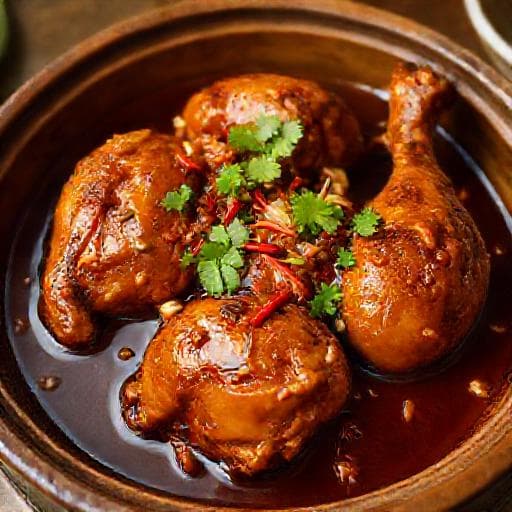 Gà tre hấp mắm nhĩ tỏi ớt cay nồng