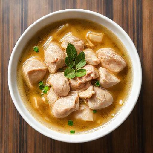 Gà hầm ngải cứu nhanh gọn