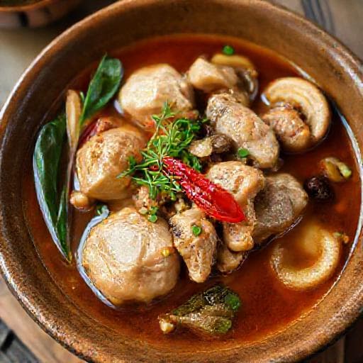 Gà hầm ngải cứu kiểu miền Trung
